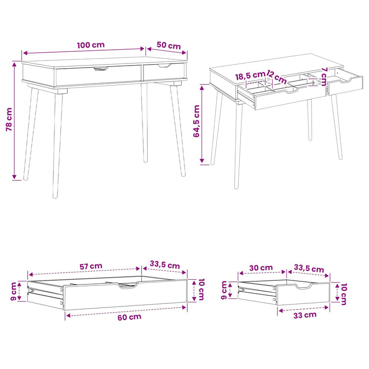 Klædeskab FAUSKE Hvid 100 x 50 x 78 cm