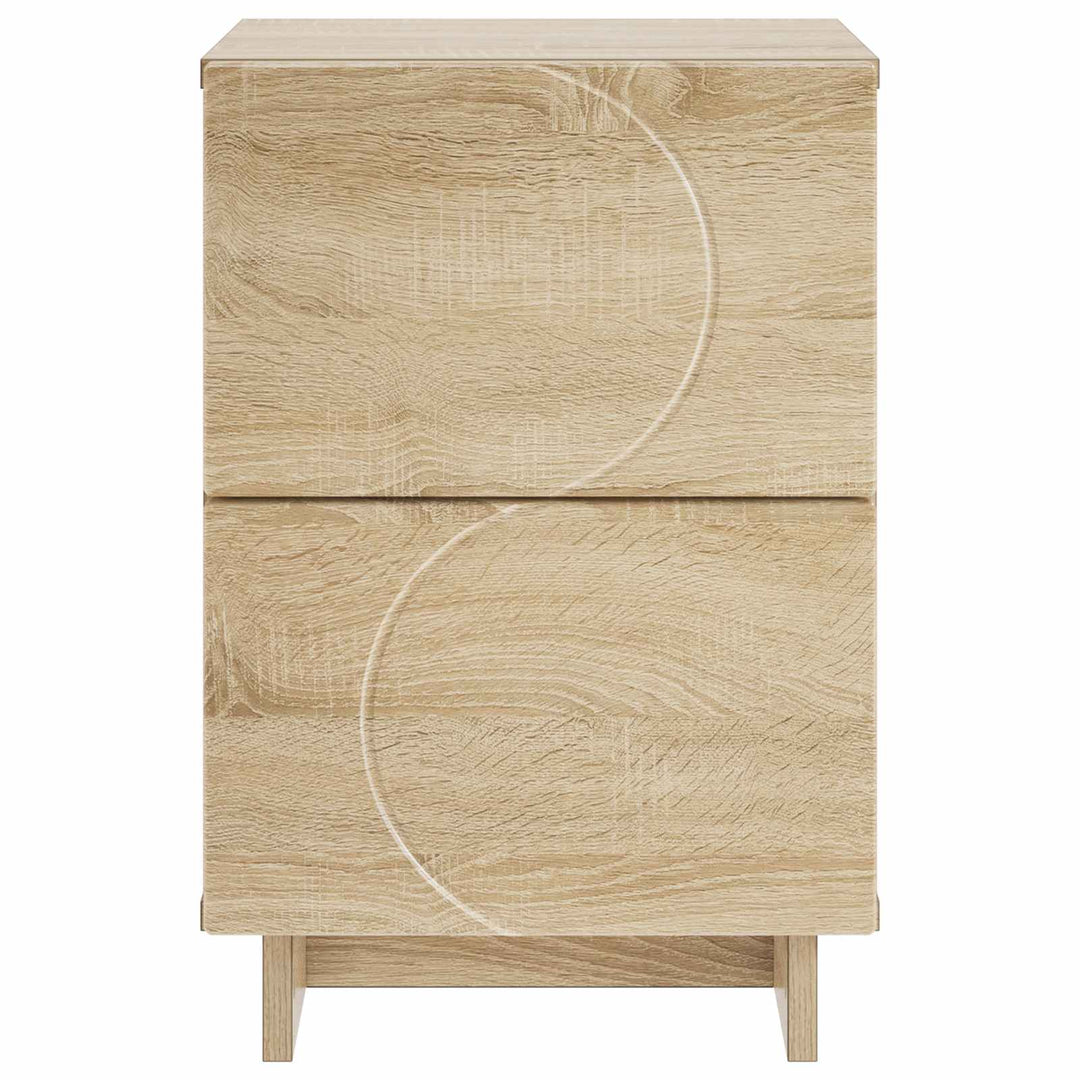 Natskab 2 stk. Sonoma-eg 33,5 x 34,5 x 50 cm Konstrueret træ