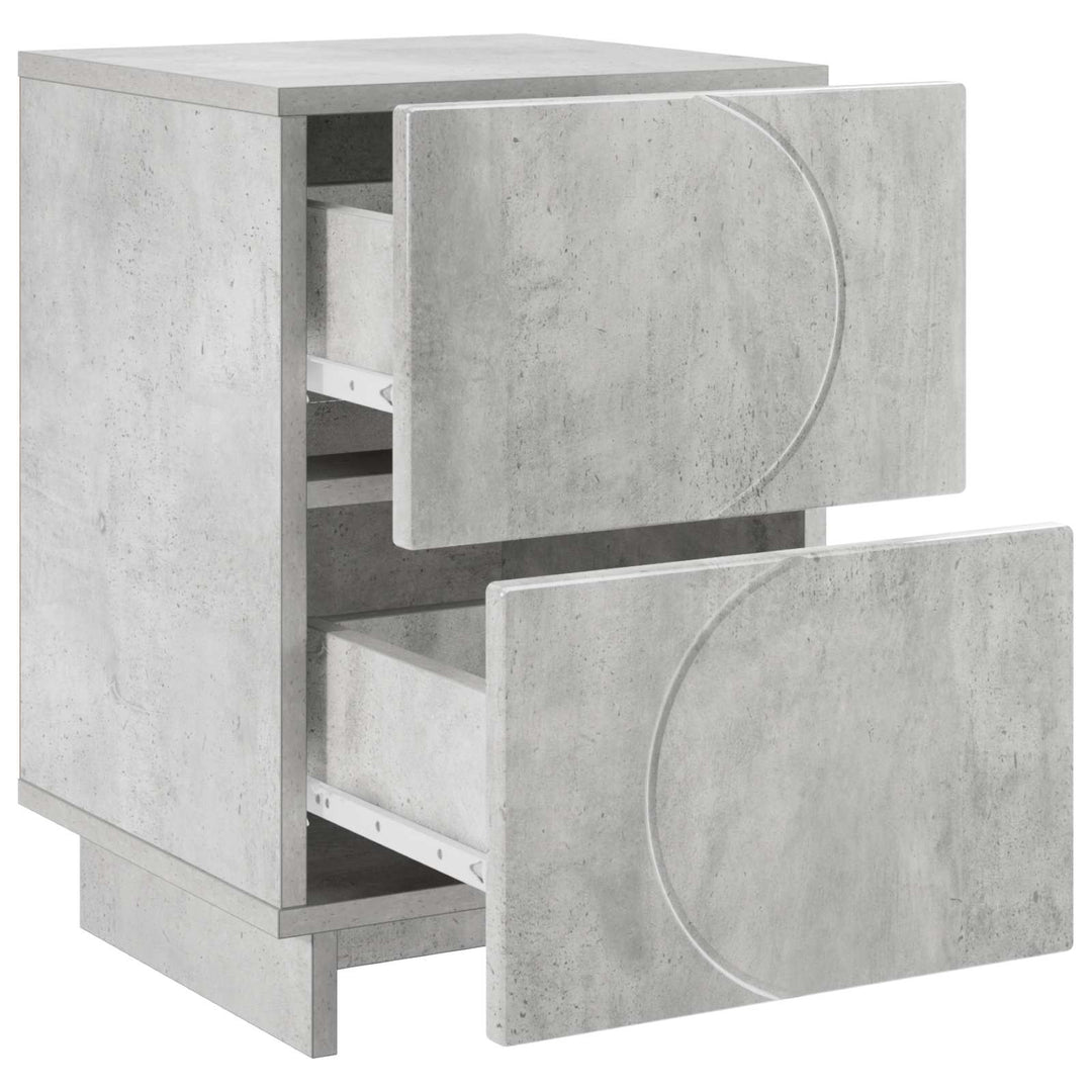 Natskab 2 stk. Betongrå 33,5 x 34,5 x 50 cm Konstrueret træ