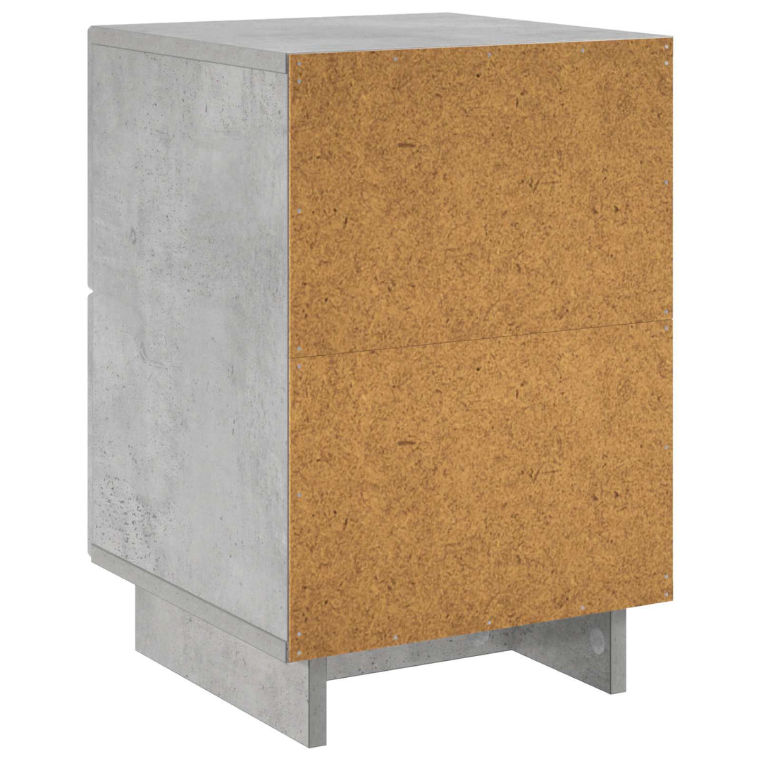 Natskab 2 stk. Betongrå 33,5 x 34,5 x 50 cm Konstrueret træ