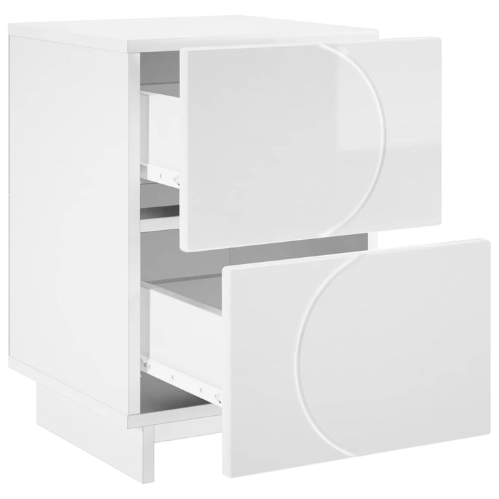 Natskab 2 stk. Hvid højglans 33,5 x 34,5 x 50 cm