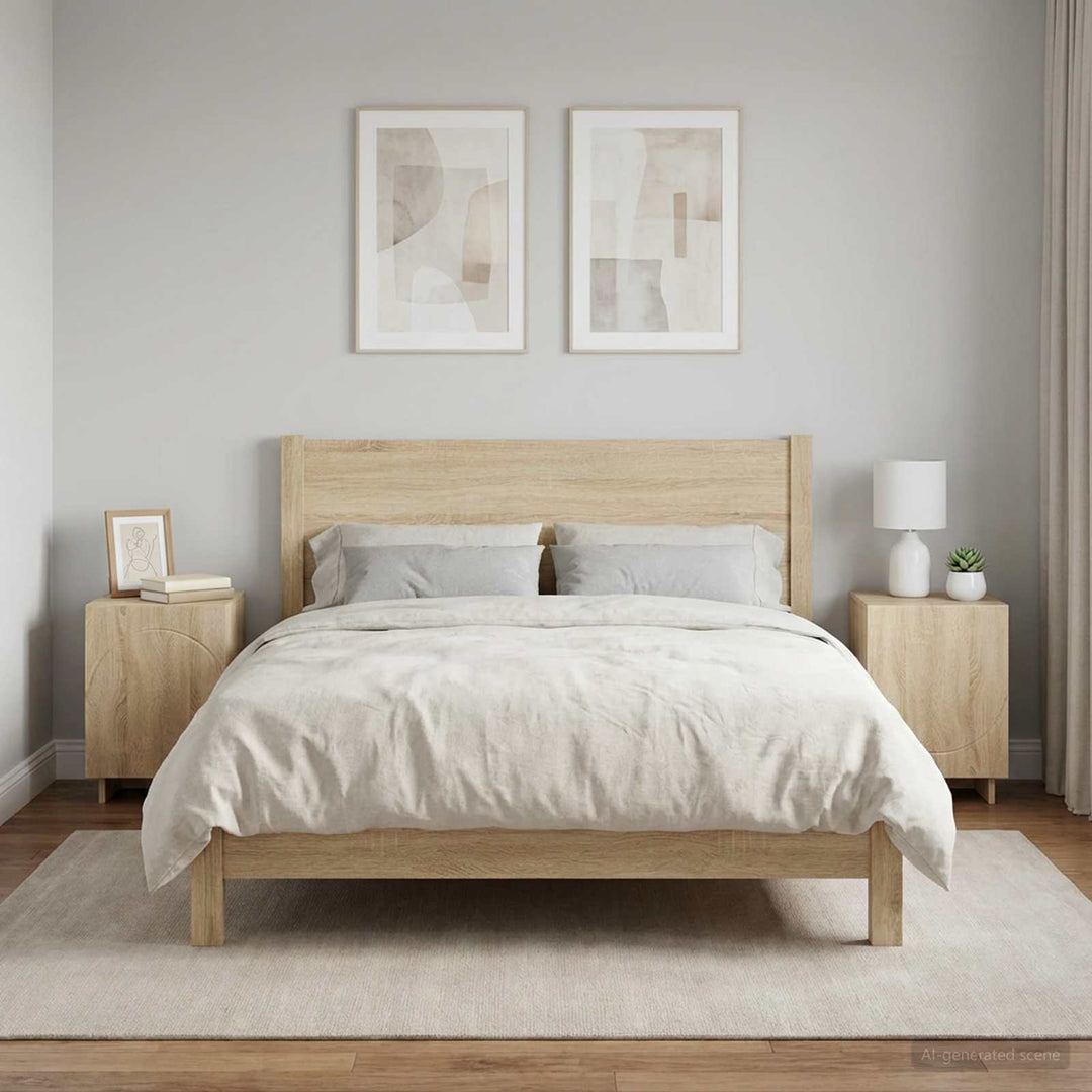 Natskab 2 pcs Sonoma-eg 33,5 x 34,5 x 50 cm Konstrueret træ