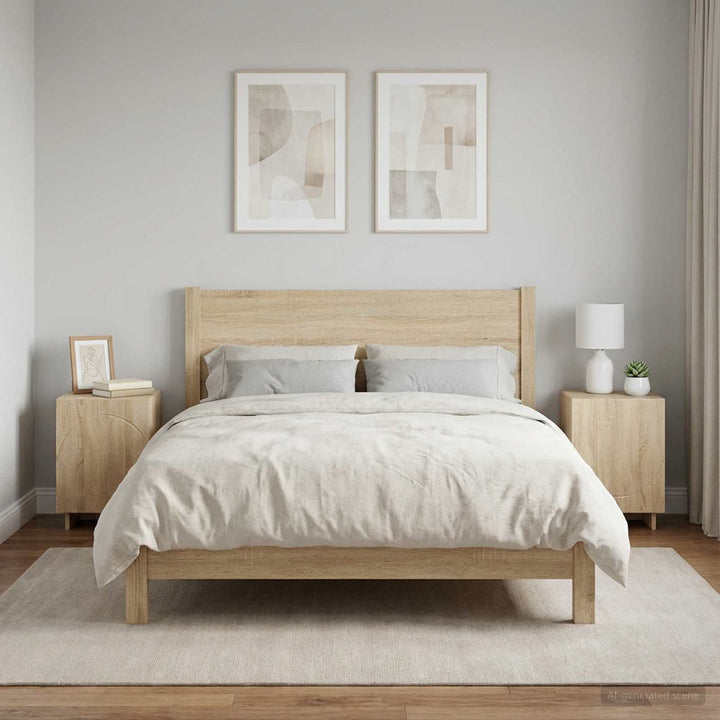 Natskab 2 pcs Sonoma-eg 33,5 x 34,5 x 50 cm Konstrueret træ