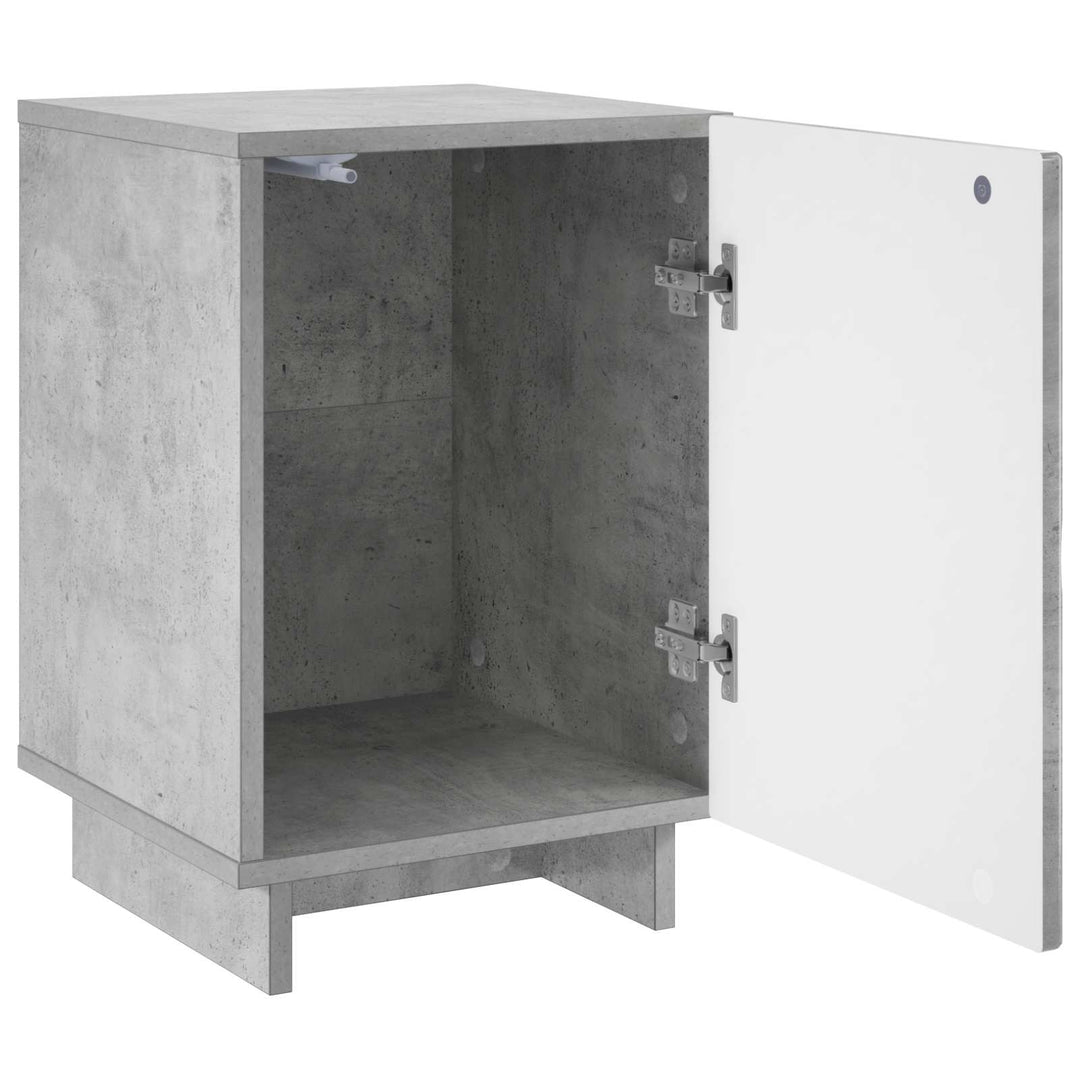Natskab 2 pcs Betongrå 33,5 x 34,5 x 50 cm Konstrueret træ