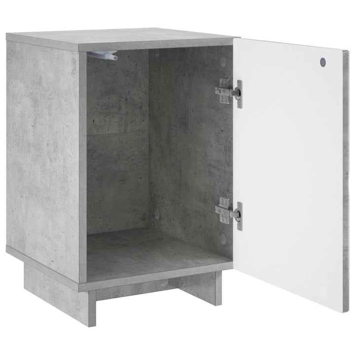 Natskab 2 pcs Betongrå 33,5 x 34,5 x 50 cm Konstrueret træ