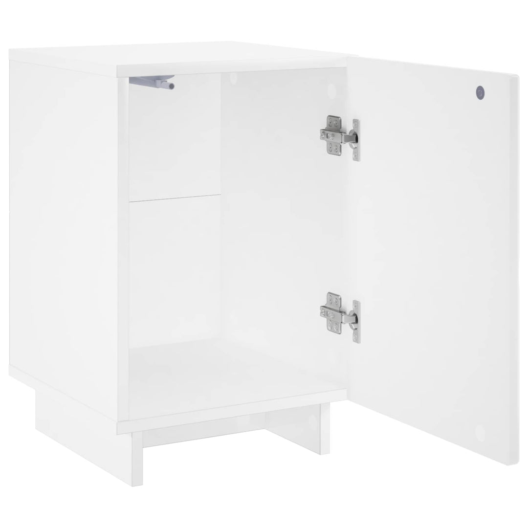 Natskab 2 pcs Hvid højglans 33,5 x 34,5 x 50 cm Konstrueret træ
