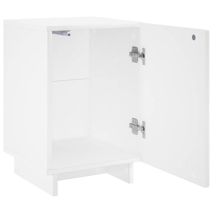 Natskab 2 pcs Hvid højglans 33,5 x 34,5 x 50 cm Konstrueret træ