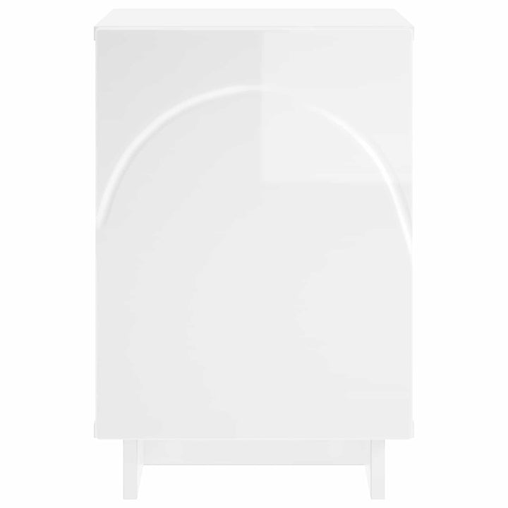 Natskab 2 pcs Hvid højglans 33,5 x 34,5 x 50 cm Konstrueret træ