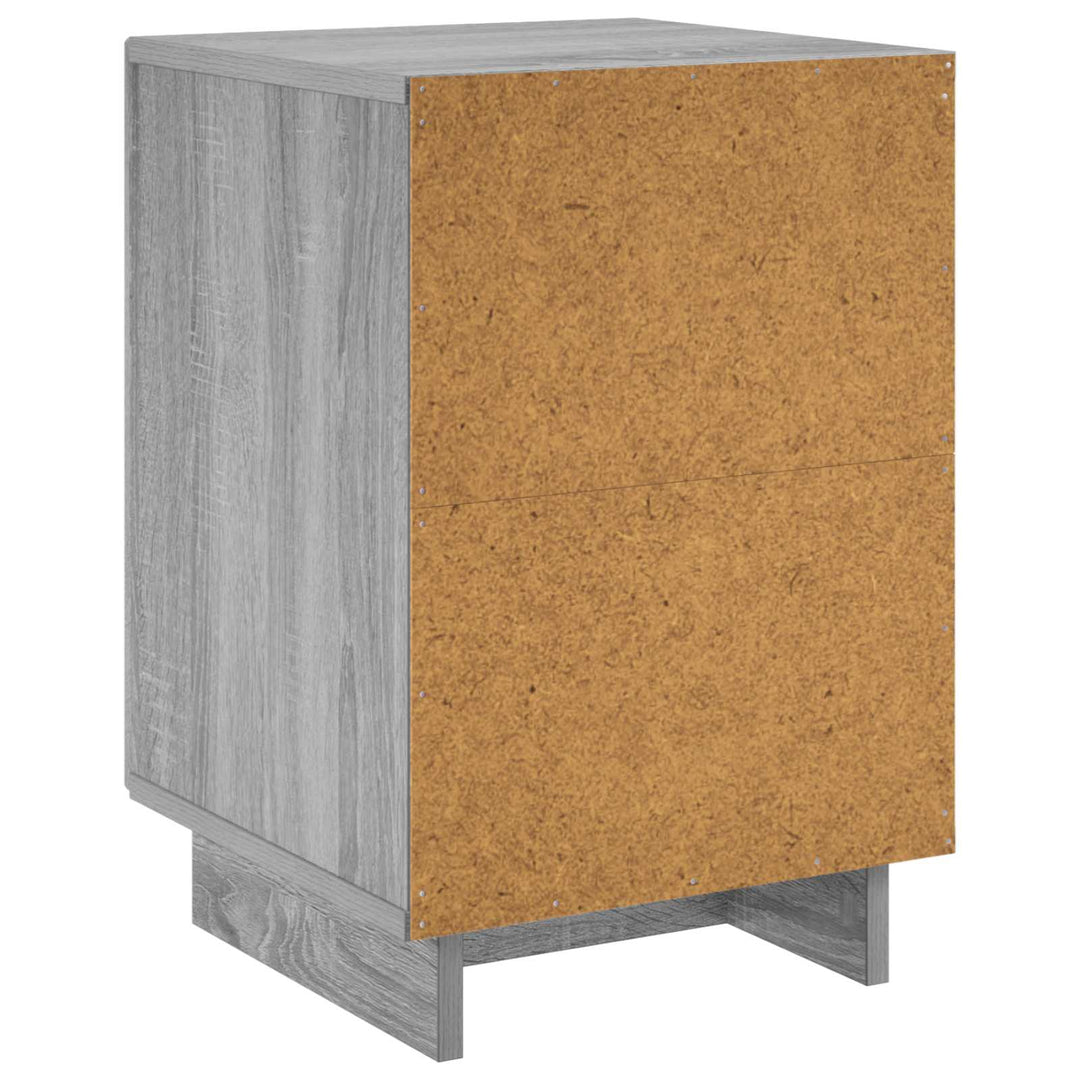 Natskab 2 pcs Grå Sonoma 33,5 x 34,5 x 50 cm Konstrueret træ