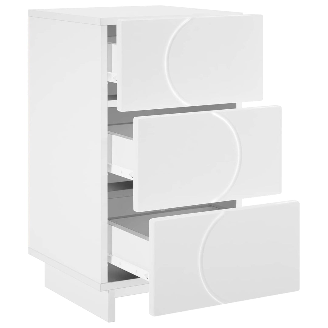 Natskab 2 pcs Hvid 33,5 x 34,5 x 60 cm Konstrueret træ