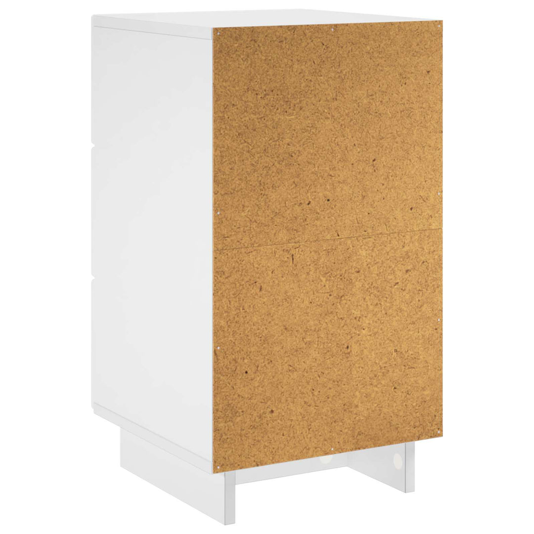 Natskab 2 pcs Hvid 33,5 x 34,5 x 60 cm Konstrueret træ