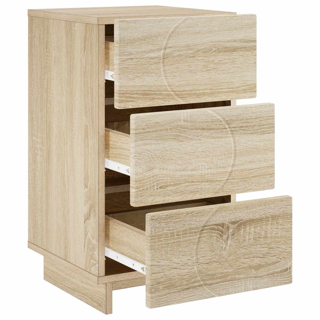 Natskab 2 pcs Sonoma-eg 33,5 x 34,5 x 60 cm Konstrueret træ