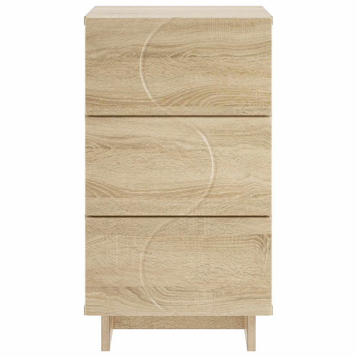 Natskab 2 pcs Sonoma-eg 33,5 x 34,5 x 60 cm Konstrueret træ