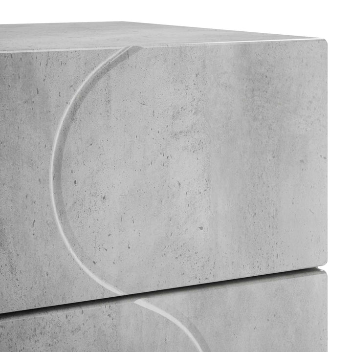 Natskab 2 pcs Betongrå 33,5 x 34,5 x 60 cm Konstrueret træ