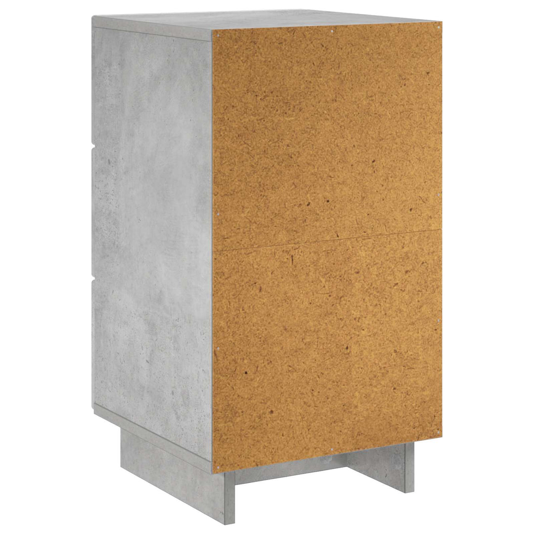 Natskab 2 pcs Betongrå 33,5 x 34,5 x 60 cm Konstrueret træ