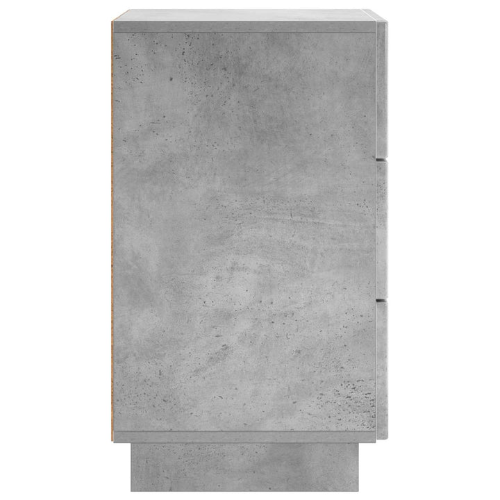 Natskab 2 pcs Betongrå 33,5 x 34,5 x 60 cm Konstrueret træ