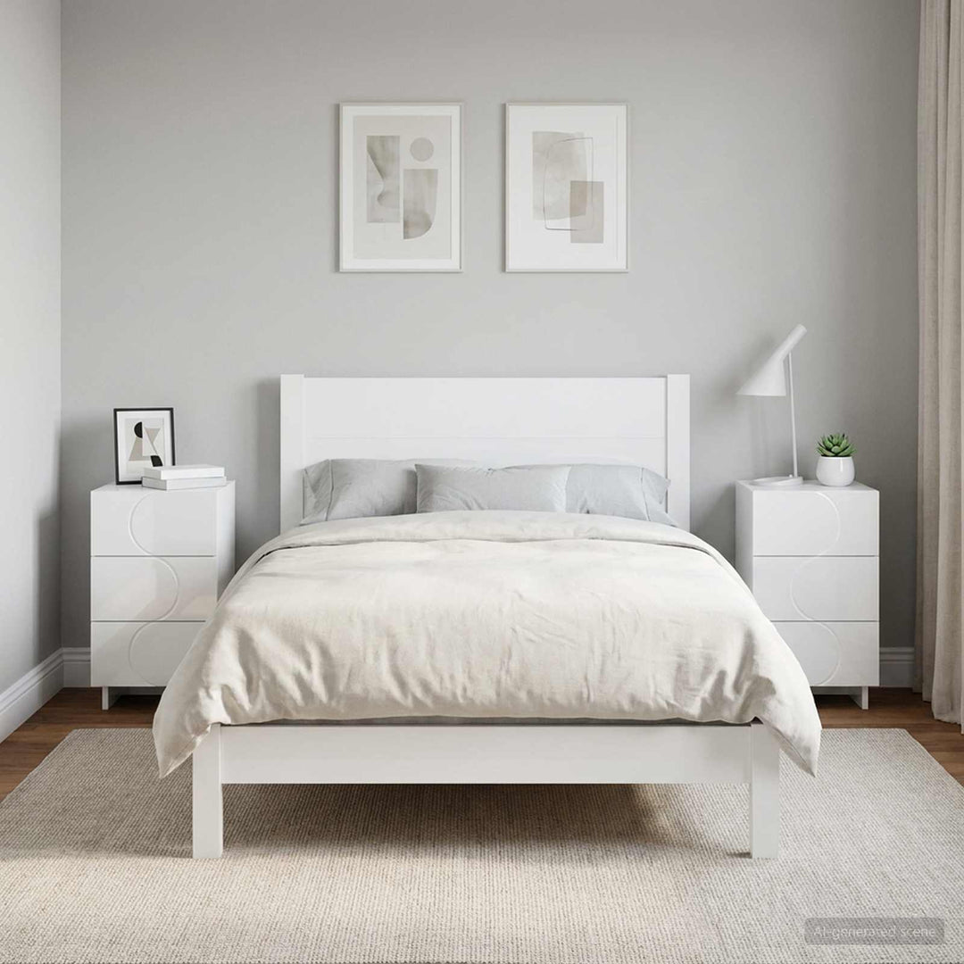Natskab 2 pcs Hvid højglans 33,5 x 34,5 x 60 cm Konstrueret træ