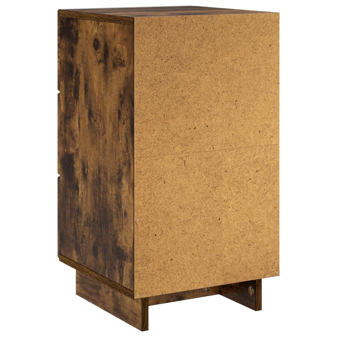 Natskab 2 pcs Røget eg 33,5 x 34,5 x 60 cm Konstrueret træ