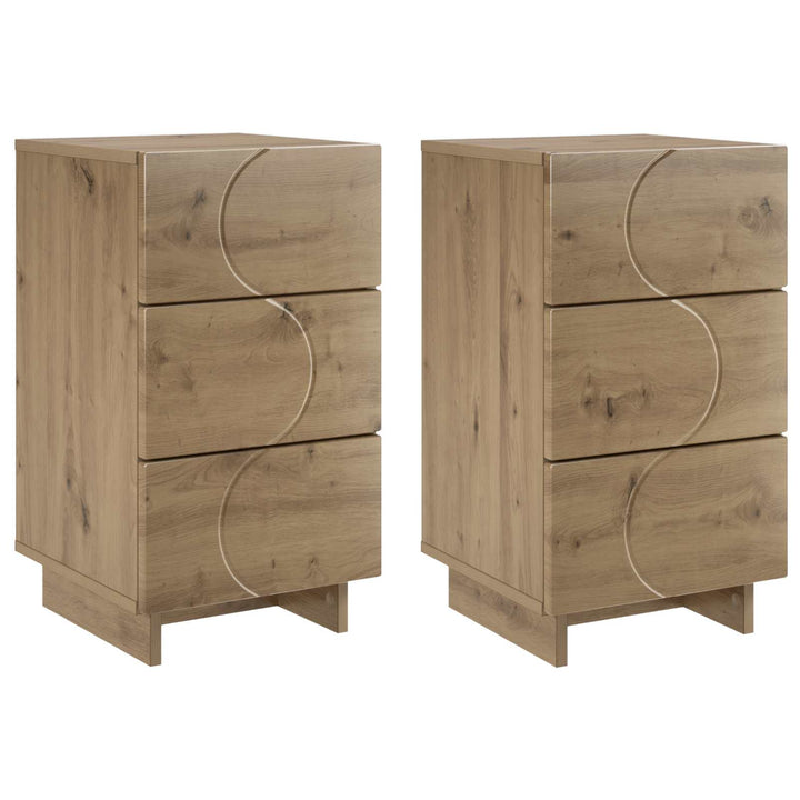 Natskab 2 pcs Artisan-eg 33,5 x 34,5 x 60 cm Konstrueret træ