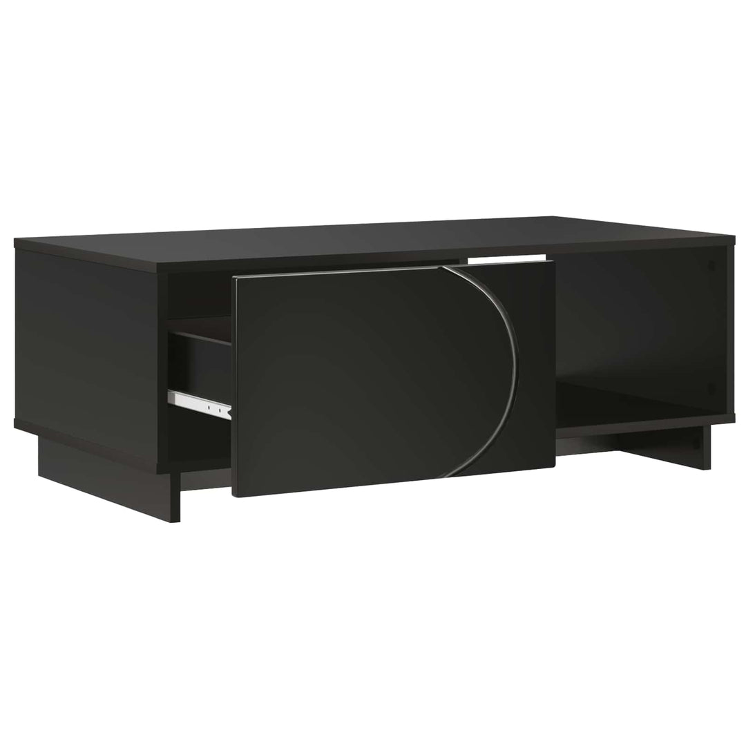 Sofabord Sort 95 x 50,5 x 35 cm Konstrueret træ