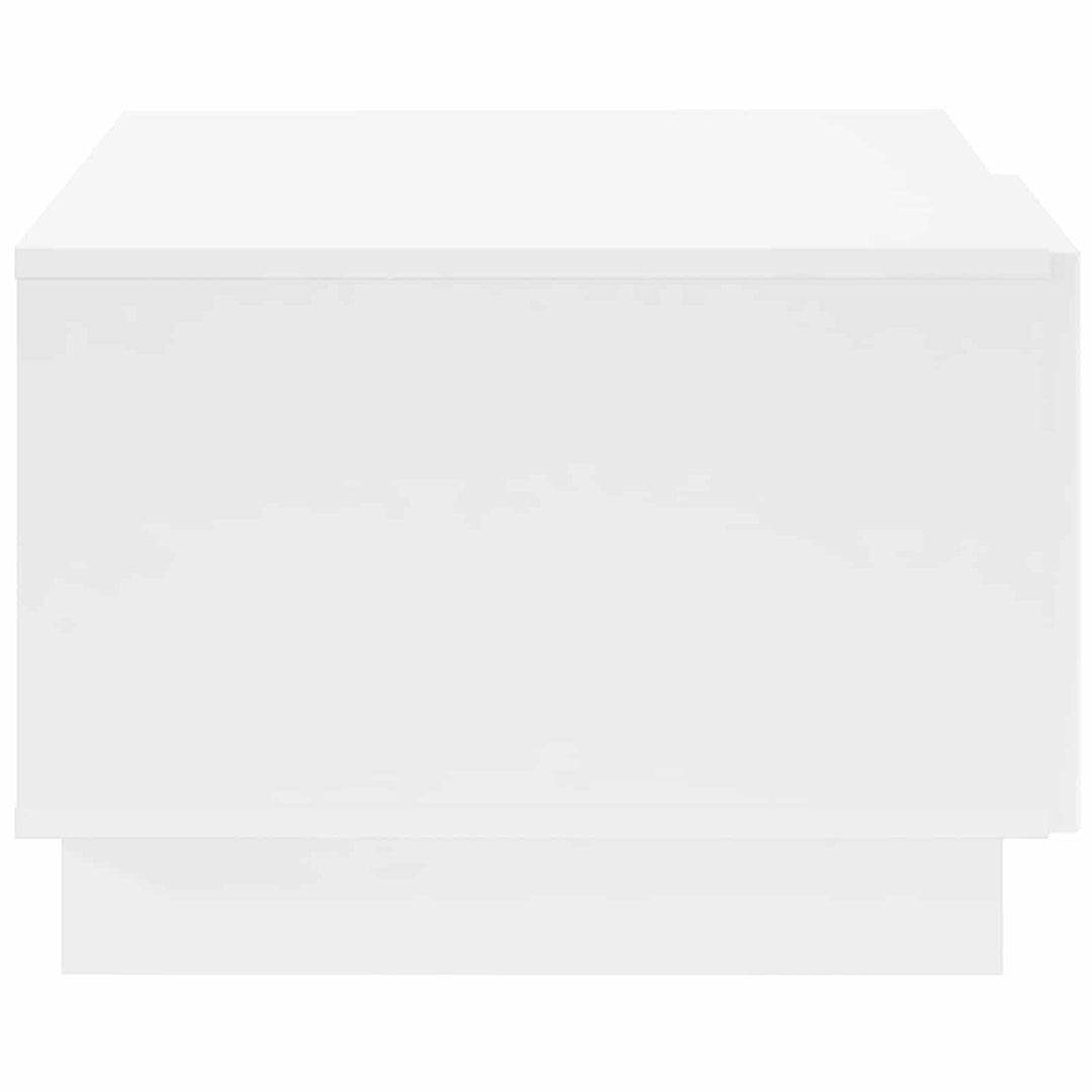 Sofabord Hvid højglans 95 x 50,5 x 35 cm Konstrueret træ
