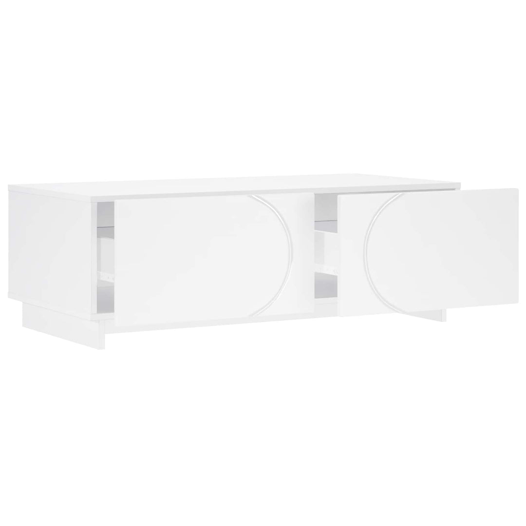 Sofabord Hvid 102 x 50,5 x 35 cm Konstrueret træ