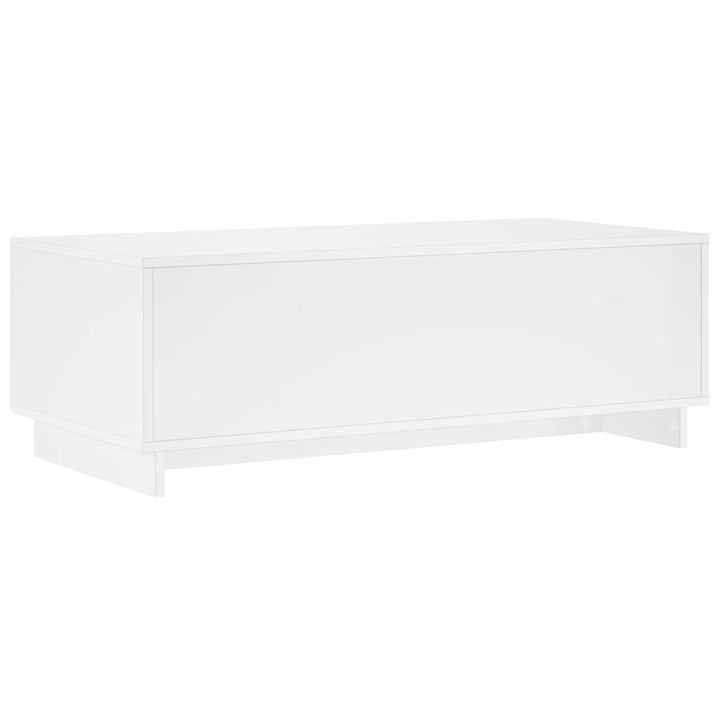 Sofabord Hvid højglans 102 x 50,5 x 35 cm Konstrueret træ