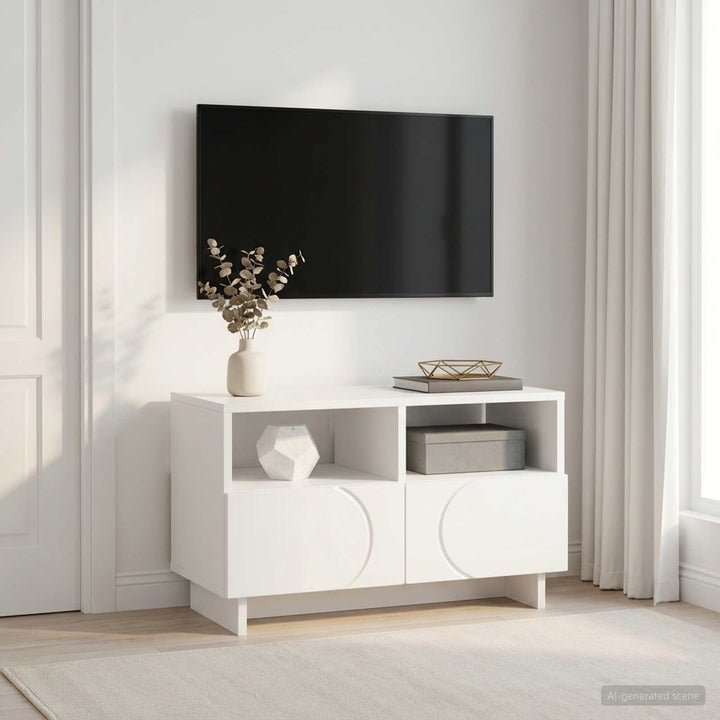 TV-bord 60 x 34.5 x 40 cm Hvid Konstrueret træ