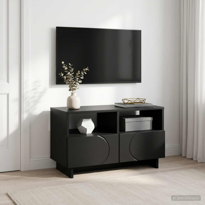 TV-bord 60 x 34,5 x 40 cm Sort Konstrueret træ