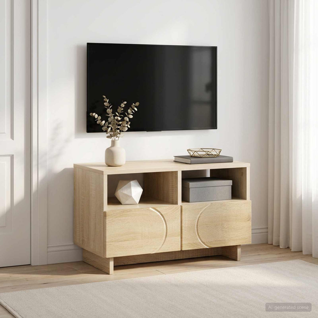 TV-bord 60 x 34.5 x 40 cm Sonoma-eg Konstrueret træ