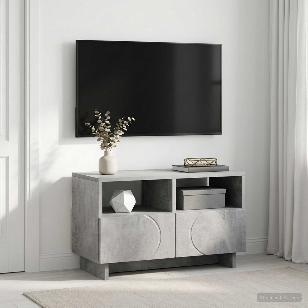 TV-bord 60 x 34,5 x 40 cm Betongrå Konstrueret træ