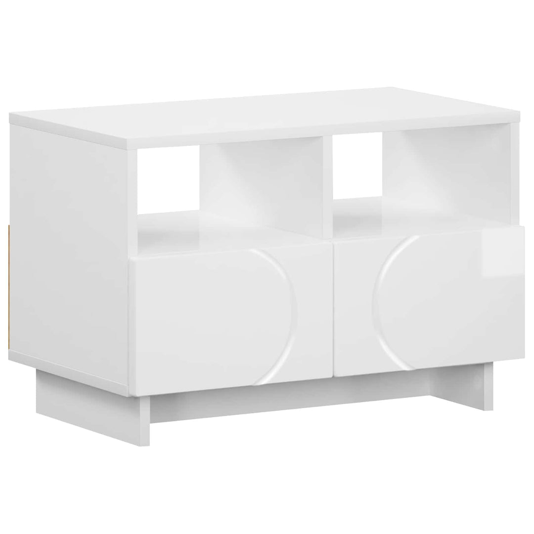 TV-bord 60 x 34.5 x 40 cm Hvid højglans Konstrueret træ