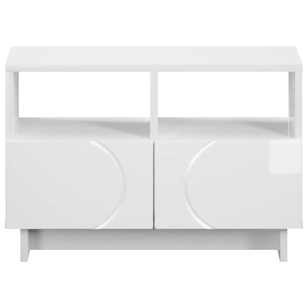 TV-bord 60 x 34.5 x 40 cm Hvid højglans Konstrueret træ