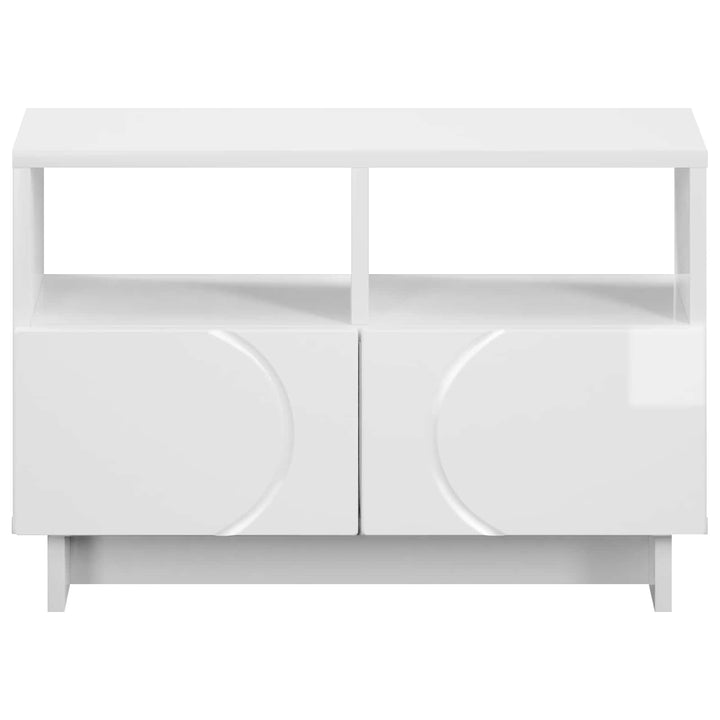 TV-bord 60 x 34.5 x 40 cm Hvid højglans Konstrueret træ