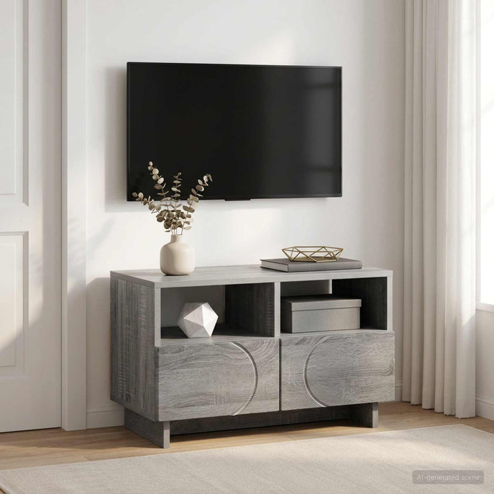 TV-bord 60 x 34,5 x 40 cm Grå Sonoma Konstrueret træ