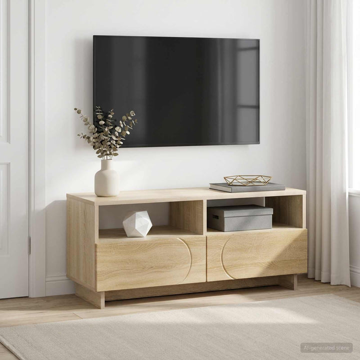 TV-bord 90 x 34.5 x 40 cm Sonoma-eg Konstrueret træ