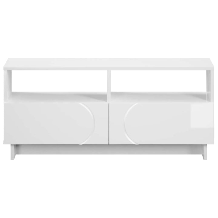 TV-bord 90 x 34.5 x 40 cm Hvid højglans Konstrueret træ