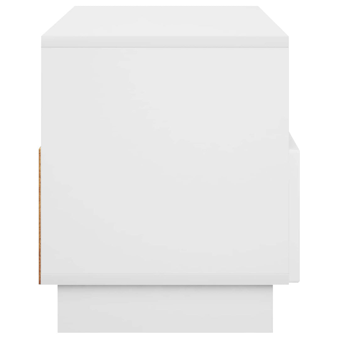 TV-bord 90 x 34.5 x 40 cm Hvid højglans Konstrueret træ