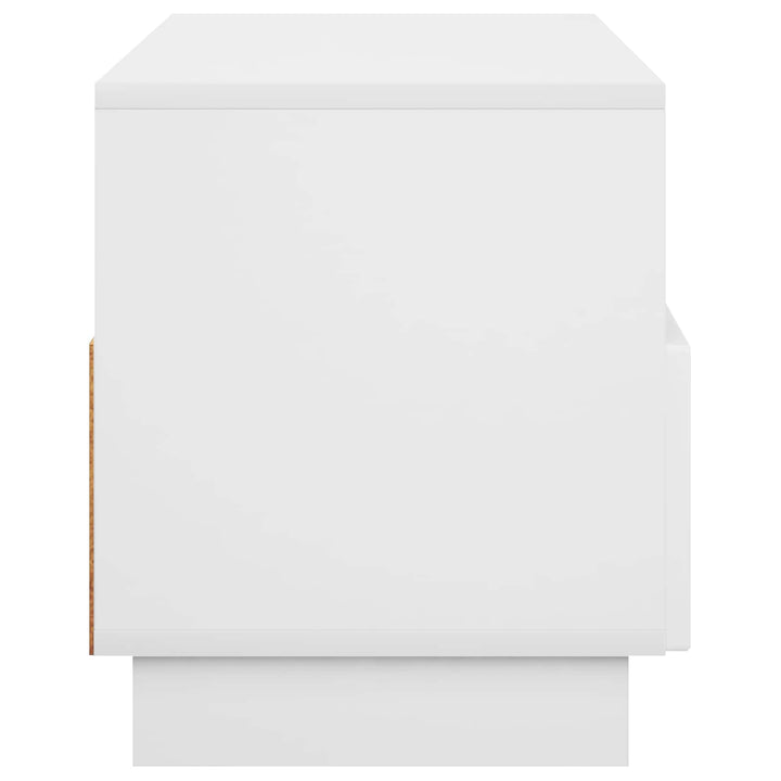 TV-bord 90 x 34.5 x 40 cm Hvid højglans Konstrueret træ