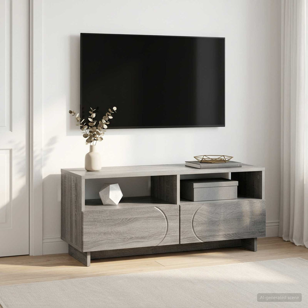 TV-bord 90 x 34.5 x 40 cm Grå Sonoma Konstrueret træ