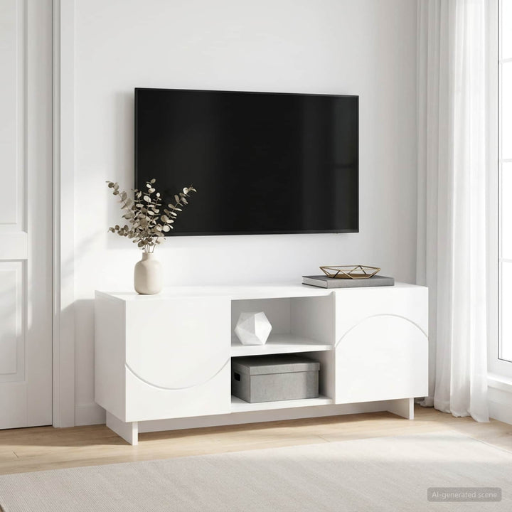TV-bord 90 x 34.5 x 40 cm Hvid Konstrueret træ