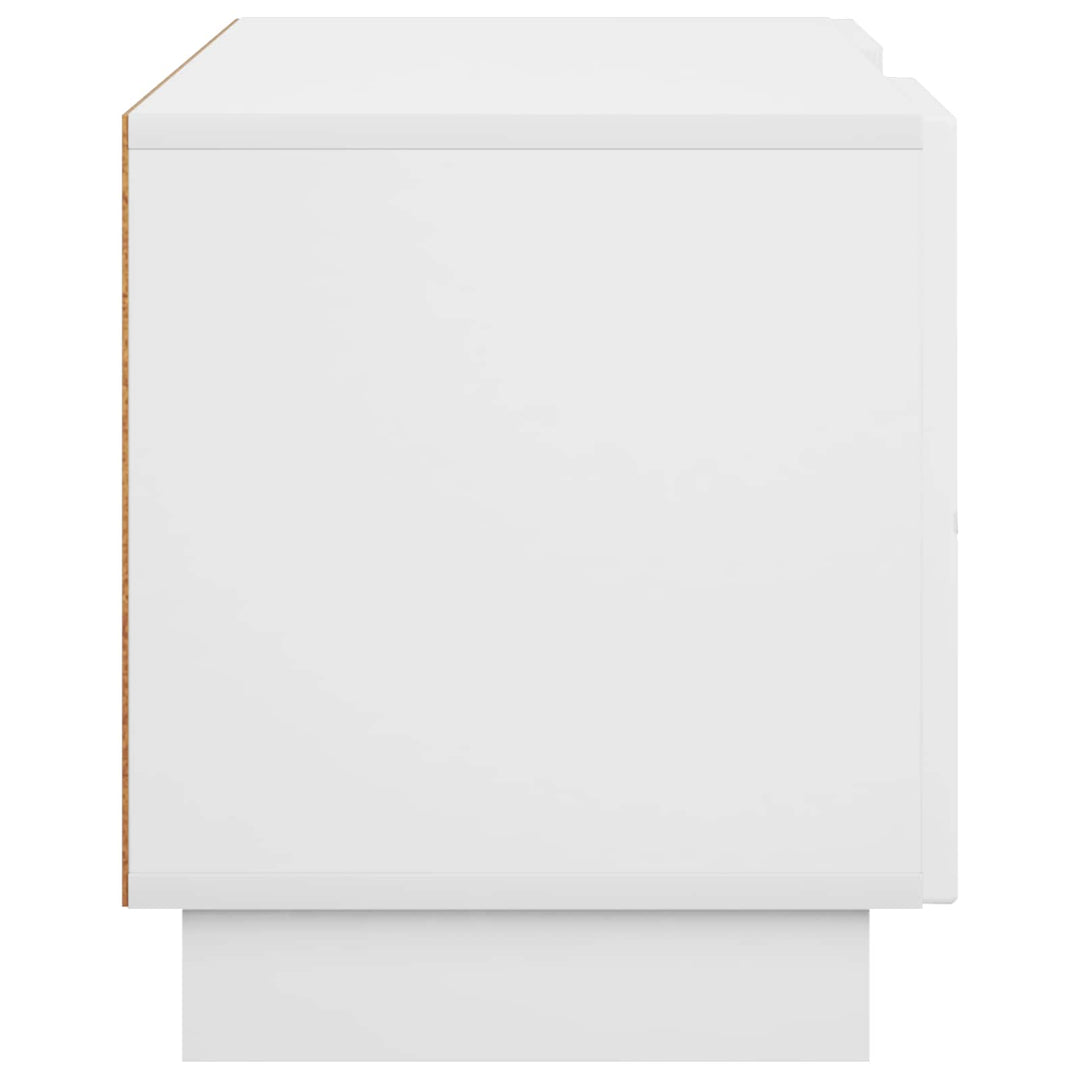 TV-bord 90 x 34.5 x 40 cm Hvid højglans Konstrueret træ