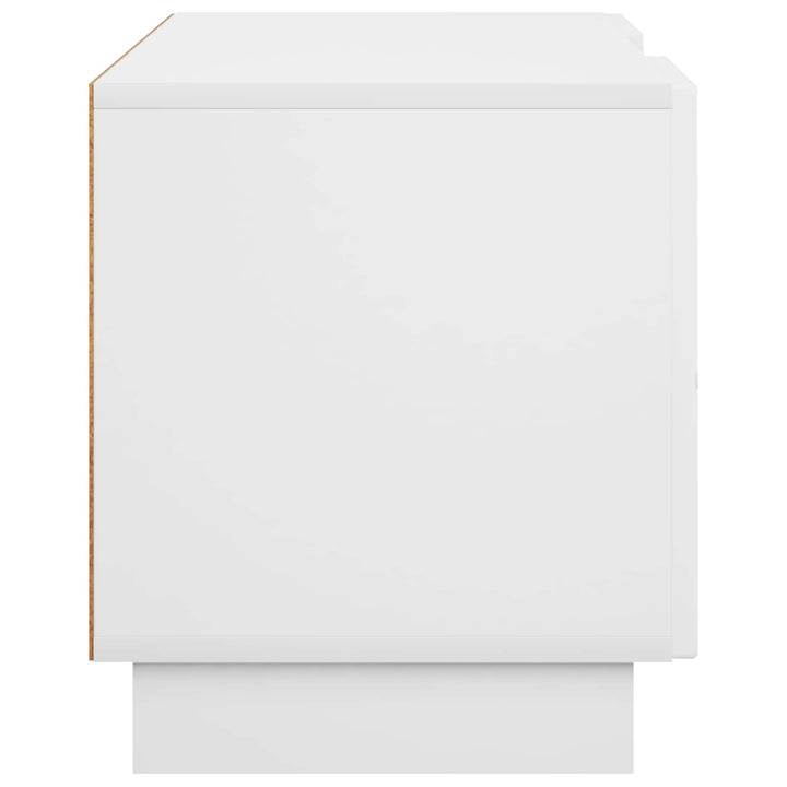 TV-bord 90 x 34.5 x 40 cm Hvid højglans Konstrueret træ