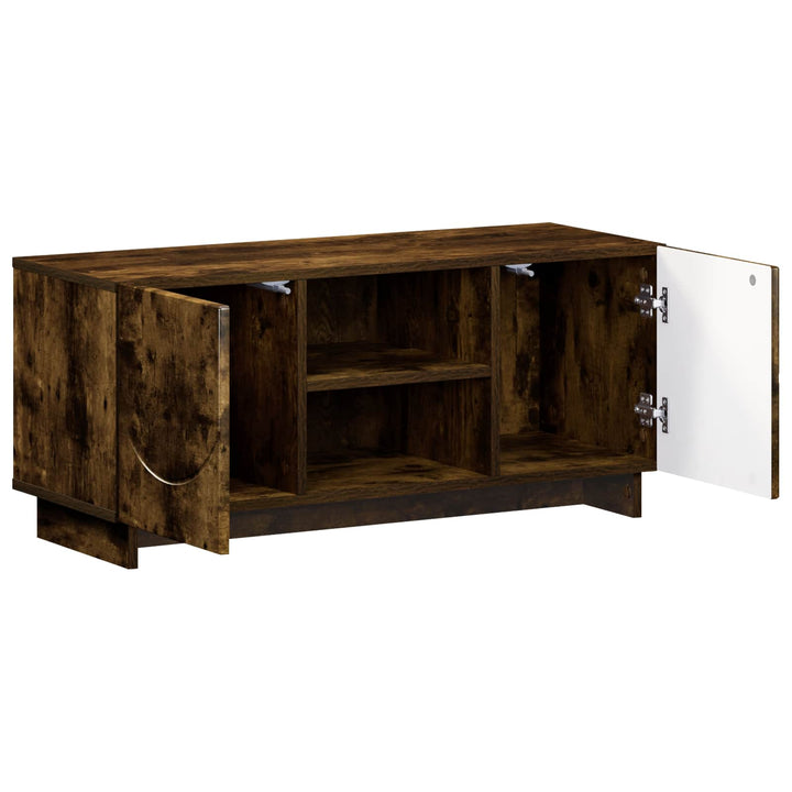 TV-bord 90 x 34.5 x 40 cm Røget eg Konstrueret træ