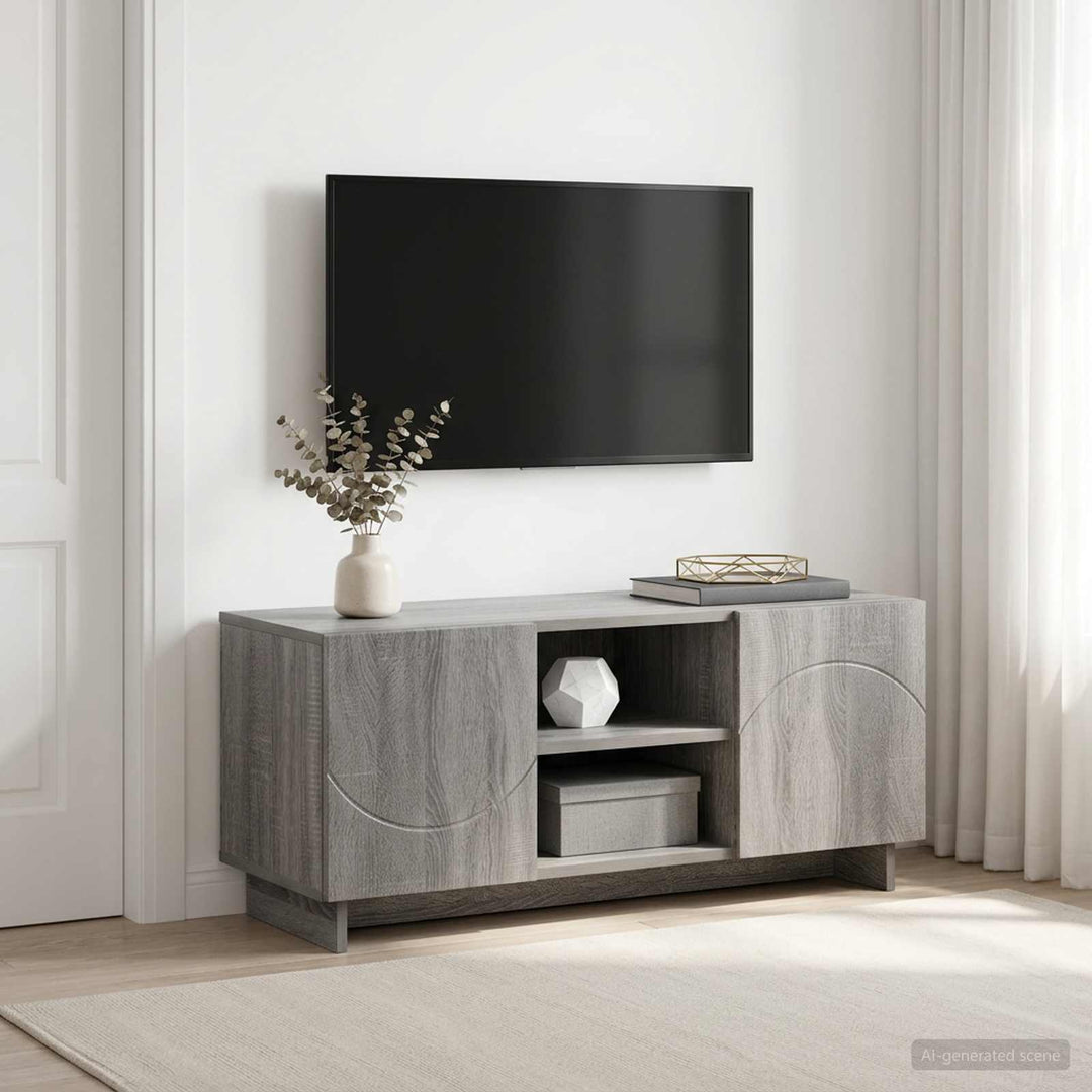 TV-bord 90 x 34.5 x 40 cm Grå Sonoma Konstrueret træ
