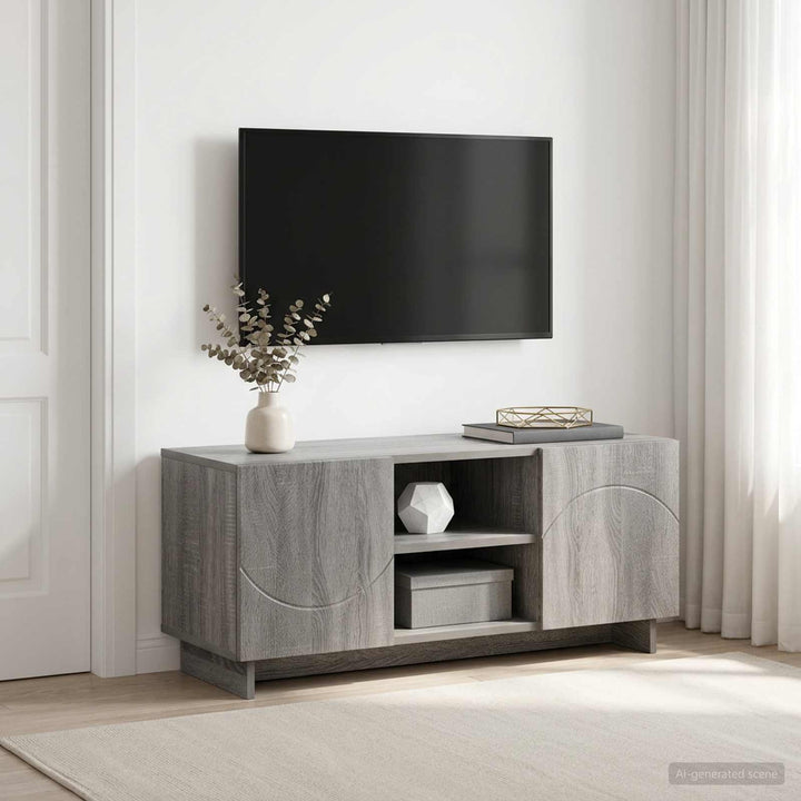 TV-bord 90 x 34.5 x 40 cm Grå Sonoma Konstrueret træ