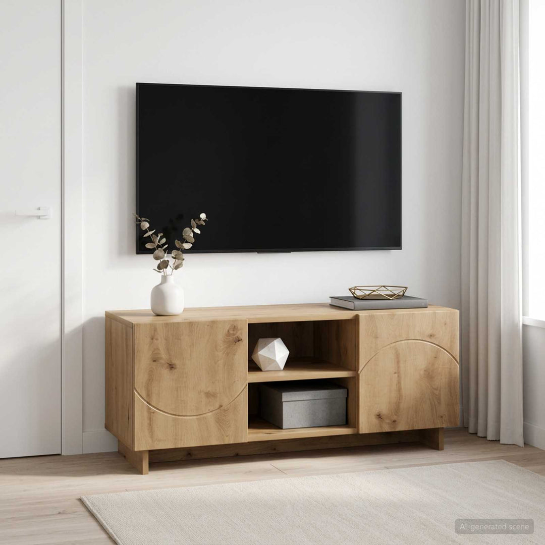 TV-bord 90 x 34.5 x 40 cm Artisan-eg Konstrueret træ