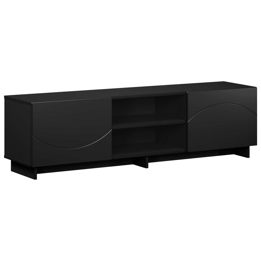 TV-bord 140 x 34,5 x 40 cm Sort Konstrueret træ