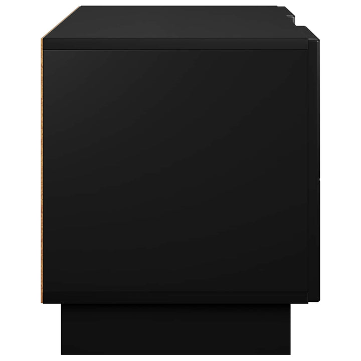 TV-bord 140 x 34,5 x 40 cm Sort Konstrueret træ