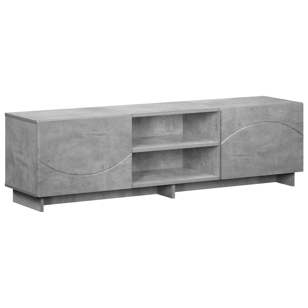 TV-bord 140 x 34.5 x 40 cm Betongrå Konstrueret træ